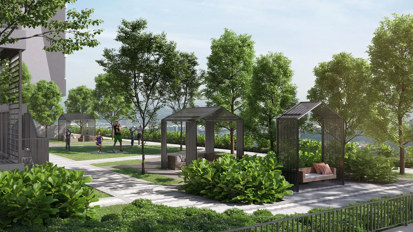 Wellness garden and pavilion